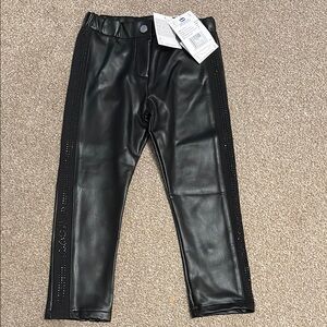 Black Faux Leather Suit by My Chicco